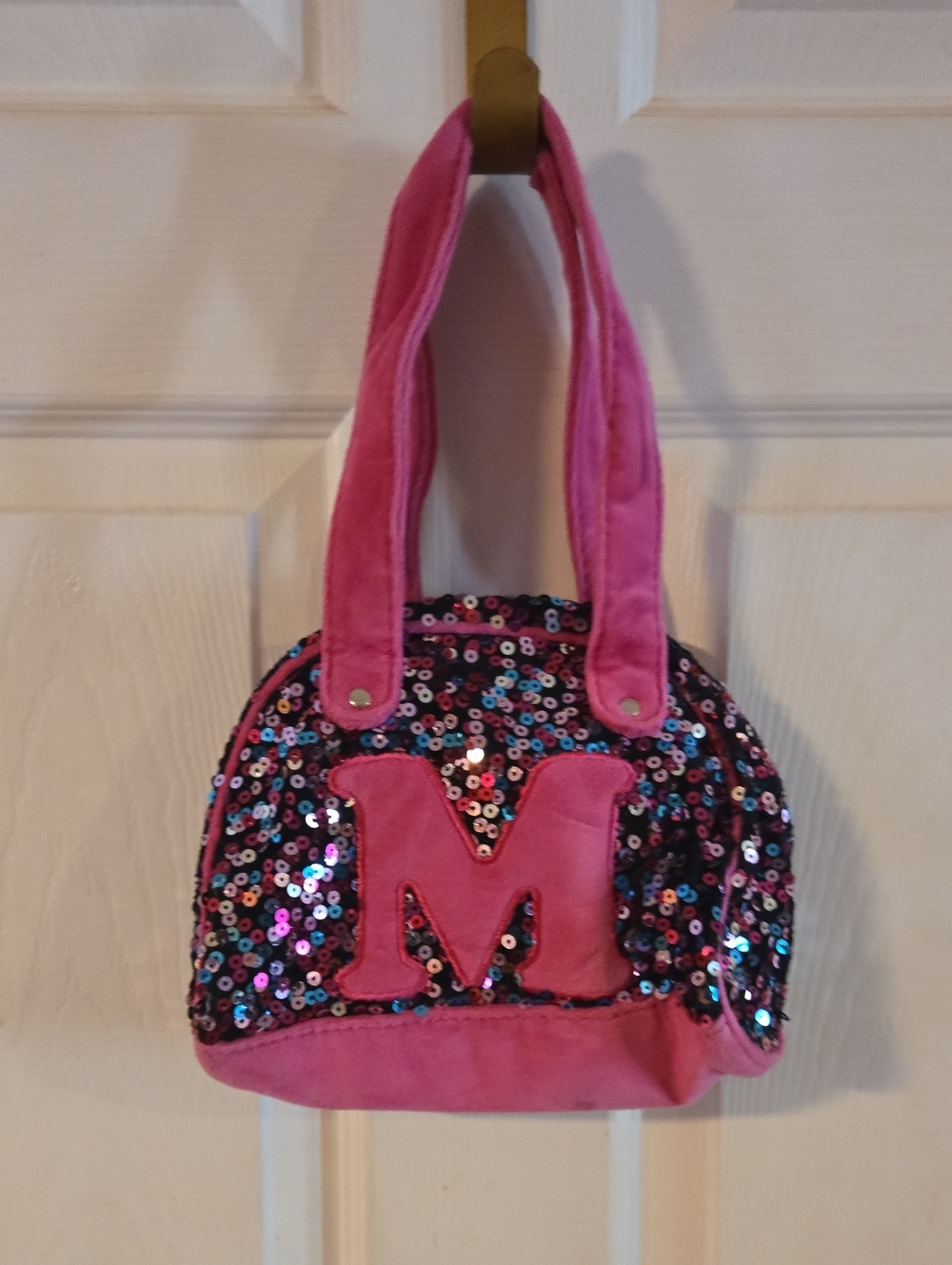 Justice Sequin 'M' Handbag
